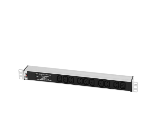 Блок розеток Rem -10 без шнура с инд. 10 IEC 60320 C13 вход C14 10A алюм. 19 Rem R-10-10C13-I-440-Z 30112226904