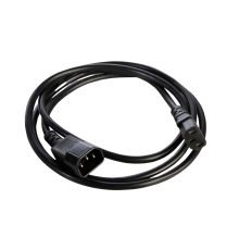 Шнур питания с заземлением IEC 60320 C13/IEC C14 10 А / 250 В (3x1 0) длина 1 8 м Rem R-10-CORD-C13-C14-1.8 99900000006