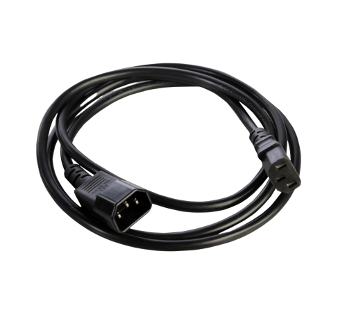 Шнур питания с заземлением IEC 60320 C13/IEC C14 10 А / 250 В (3x1 0) длина 1 8 м Rem R-10-CORD-C13-C14-1.8 99900000006