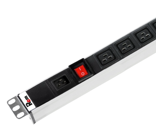 Блок розеток Rem -16 с выкл. 6 IEC 60320 C19 вход C20 16A алюм. 19 Rem R-16-6C19-V-440-Z 30112224413