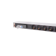 Вертикальный блок розеток Rem -16 с авт. 16А 10 Schuko IEC 60320 C19 16A алюм. 33-48U колодка Rem R-16-10S-10C19-A-1420-K 30112224208