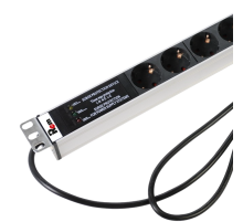 Вертикальный блок розеток Rem -16 с фил. и инд. 10 Schuko C13 16A алюм. 33-48U шнур 3м. Rem R-16-10S-10C13-FI-1420-3 30112224205