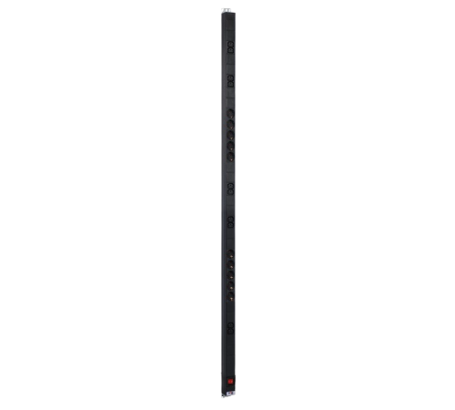 Вертикальный блок розеток Rem -16 с выкл. 10 Schuko C13 вход IEC 60320 C20 16A алюм. 33-48U Rem R-16-10S-10C13-V-1420 30112224209