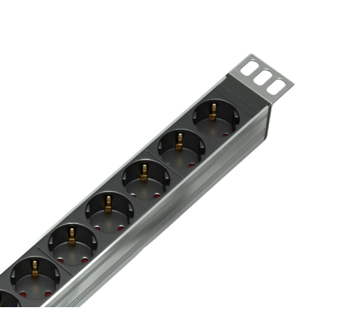 Вертикальный блок розеток Rem -16 с выкл. 10 Schuko C13 вход IEC 60320 C20 16A алюм. 33-48U Rem R-16-10S-10C13-V-1420 30112224209