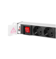 Вертикальный блок розеток Rem -16 с выкл. 10 Schuko C13 вход IEC 60320 C20 16A алюм. 33-48U Rem R-16-10S-10C13-V-1420 30112224209