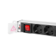 Вертикальный блок розеток Rem -16 с выкл. 10 Schuko C13 вход IEC 60320 C20 16A алюм. 33-48U Rem R-16-10S-10C13-V-1420 30112224209