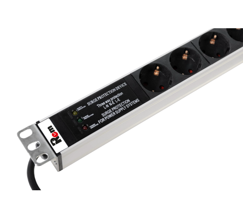 Вертикальный блок розеток Rem -16 с фил. и инд. 15 Schuko 10 C13 16A алюм. 42-48U шнур 3 м. Rem R-16-15S-10C13-FI-1820-3 30112224307