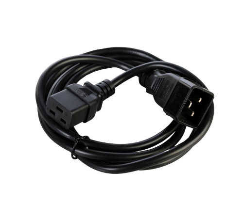 Шнур питания с заземлением IEC 60320 C19/IEC C20 16 А / 250 В (3x1 5) длина 3 м Rem R-16-CORD-C19-C20-3 99900000009