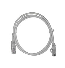 Патч-корд UTP4 cat.5е 1.0м CCA LSZH серый литой коннектор Netko Optima N.CCA.UTP.5e-1.0m-2-lszh (67567)