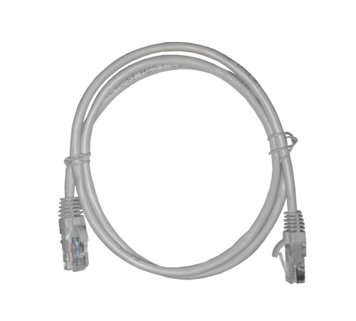 Патч-корд UTP4 cat.5е 1.0м CCA LSZH серый литой коннектор Netko Optima N.CCA.UTP.5e-1.0m-2-lszh (67567)