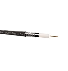 Кабель коаксиальный RG-6U 75 Ом (CU оплетка 32 нити AL) наружный черный (100м) Netko Optima CXC-2576.0X.0H (51239)
