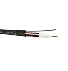 Кабель коаксиальный RG-11U 75 Ом (CCS оплетка 96 нитей AL) трос наружный черный (305м) Netko Optima CXC-3578.3X.1T (52241)