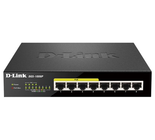 Коммутатор D-Link DGS-1008P DGS-1008P/E1A