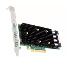 HBA-адаптер Broadcom 9400-16i SGL (05-50008-00 / 05-50008-00012) PCIe 3.1 x8 LP, Tri-Mode SAS/SATA/NVMe 12G HBA, 16port(4*int SFF8643), 3416 IOC (id 26179)