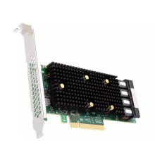 HBA-адаптер Broadcom 9400-16i SGL (03-50008-15012) PCIe 3.1 x8 LP, Tri-Mode SAS/SATA/NVMe 12G HBA, 16port(4*int SFF8643), 3416 IOC (id 26177)