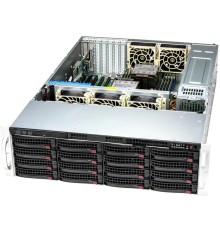 Серверная платформа Supermicro SuperStorage 3U Server 631E-E1CR16L no CPU(2) 5th/4th gen(MCC carrier)/TDP270/no DIMM(16)/16x3.5/2.5 SATA/SAS/2x10GbE/2x1200W/SFT-DCMS-Single (id 31325)