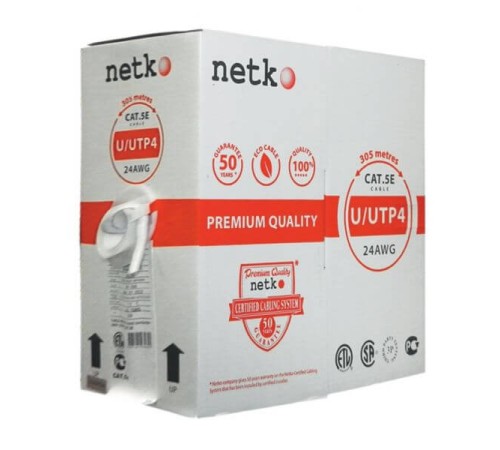 Кабель витая пара U/UTP4 Netko UTP-5527.05E.5B (54190)