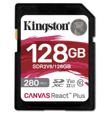 Карта памяти 128Gb SD Kingston Canvas React Plus SDR2V6/128GB