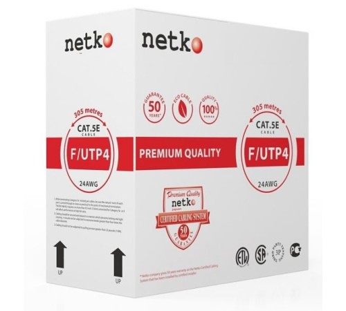 Кабель витая пара F/UTP4 Netko FTP-5524.05E.5B (54187)