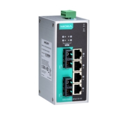 Коммутатор Moxa EDS-P206A-4PoE-MM-SC-T