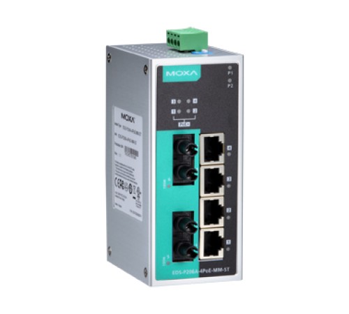 Коммутатор Moxa EDS-P206A-4PoE-MM-ST-T