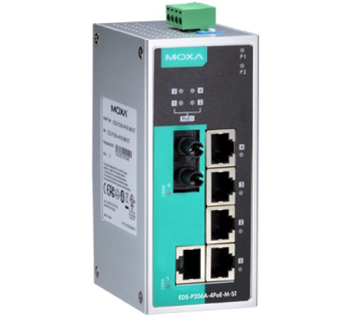Коммутатор Moxa EDS-P206A-4PoE-M-ST-T