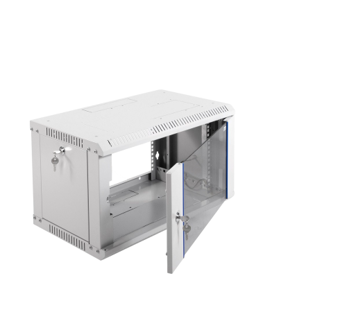 Шкаф телекоммуникационный настенный разборный ЭКОНОМ 6U (600x350) дверь стекло ЦМО ШРН-Э-6.350 30144251200