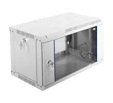 Шкаф телекоммуникационный настенный разборный ЭКОНОМ 6U (600x350) дверь стекло ЦМО ШРН-Э-6.350 30144251200