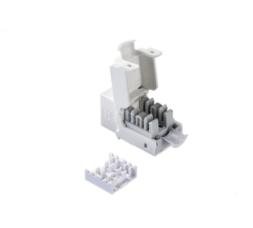 Модуль Keystone неэкранированный RJ45 cat.6А 90° 110 тип без инструмента KE белый Netko Expert CKC KJ32F-C6A-US/WH (54441)