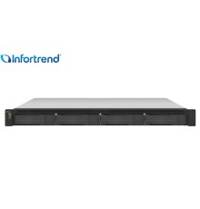 Сетевой накопитель Infortrend GSe Pro 1004RP-C 1U/4bay, supports NAS, SAN, object protocol and cloud gateway, Single controller subsystem including 4x1G iSCSI ports, 2xUSB 3.0, 2x USB 2.0, 1x4GB, 2x(PSU+FAN Module), 4x drive trays (only supports SATA driv