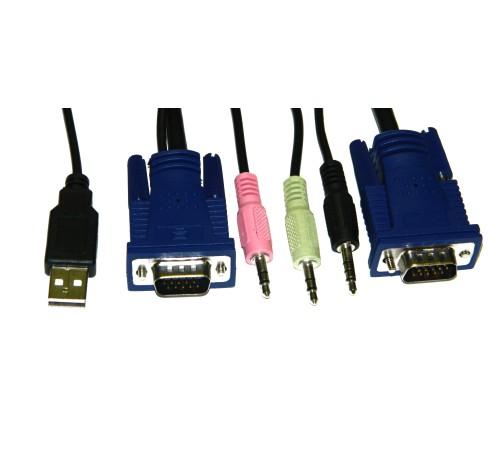 Кабель для KVM переключателя Netko USB 1.8м черный (совместим с переключателями: NCS-21UA NCS-41UA) NLVVUA1.8 (54963)