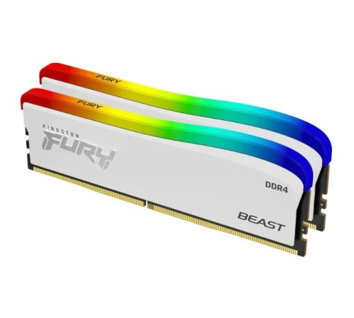 Оперативная память 32Gb DDR4 3600MHz Kingston Fury Beast RGB White KF436C18BWAK2/32