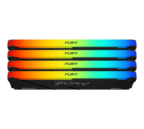 Оперативная память 64Gb DDR4 3200MHz Kingston Fury Beast Black RGB KF432C16BB2AK4/64