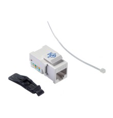 Модуль Keystone неэкранированный RJ45 cat.6 90° без инструмента KE белый Netko Expert CKC KJ15-C6-US/WH (54138)
