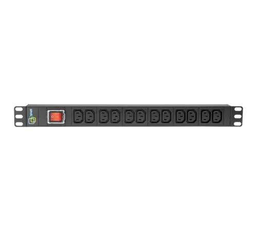 Блок розеток серии SNR SNR-PDU базовый на 12xC13 без шнура питания с вилкой C14 10A SNR-PDU-12A-C14-0-MS10L1