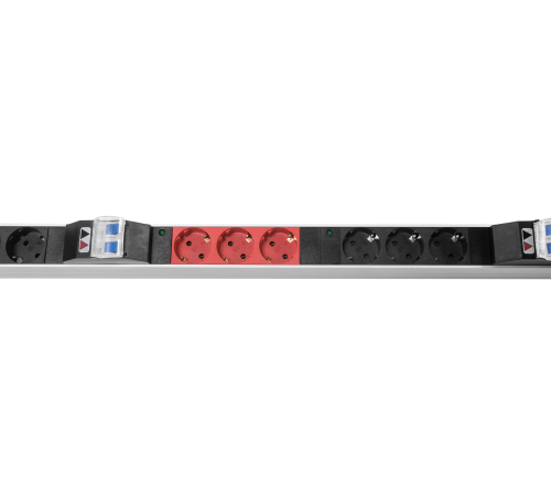 Верт блок розеток Rem -3x32 3 фазы 32A 6 авт инд 18 S 1420 мм вх IEC 309 шнур м Rem R-3X32-18S-A-I-1420-3-3PN 30112232200