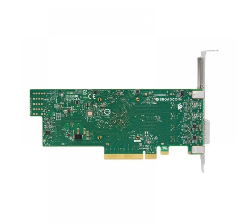 HBA-адаптер Broadcom 9600-8i8e SGL (05-50145-00 / P3-50145-01001) PCIe v4 x8 LP, Tri-Mode SAS/SATA/NVMe 24G HBA, 16port (1*int SFF8654, 2*ext SFF8674), RTL (id 32478)