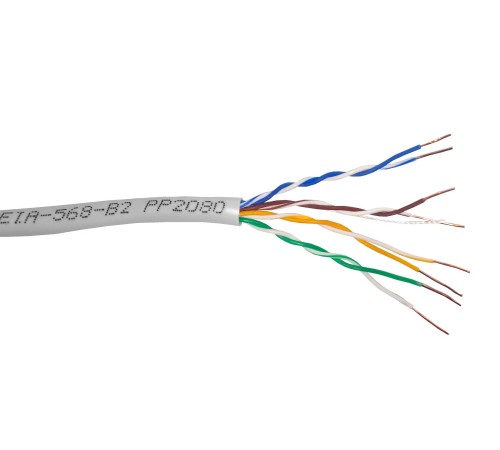 Кабель UTP4 cat.5е одножильный 305м Cu серый Netko Optima Silver N.UTP-67656.05E.2B (67656)