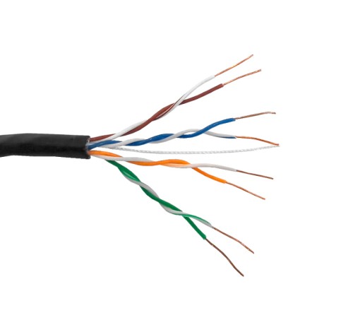 Кабель UTP4 cat.5е одножильный 305м Cu наружный черный Netko Optima Bronze N.UTP-69503.05E.1H (69503)