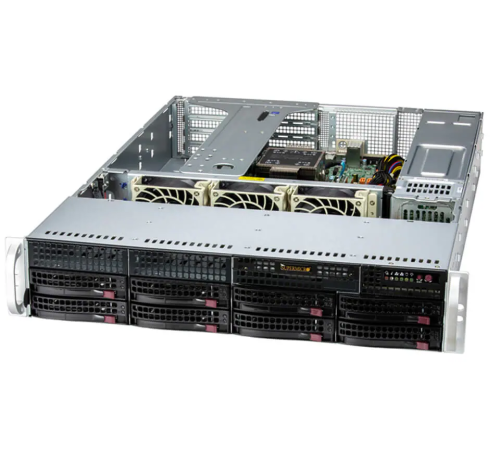Серверная платформа Supermicro SuperServer 2U 521E-WR noCPU(1) 4th/5th Gen(MCC Carrier)/ noDIMM(8)/ 7x3,5