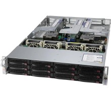 Серверная платформа Superserver SYS-620U-TNR (X12DPU-6,829U3TS-R1K22P-T, 2U, Dual Socket P+ (LGA-4189), Intel® C621A, 32xDIMM Slots 3200/2933/2666 ECC DDR4,12x 3.5