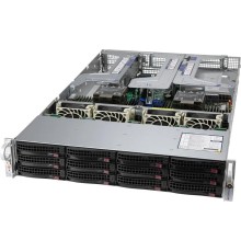 Серверная платформа Superserver SYS-620U-TNR (X12DPU-6,829U3TS-R1K22P-T, 2U, Dual Socket P+ (LGA-4189), Intel® C621A, 32xDIMM Slots 3200/2933/2666 ECC DDR4,12x 3.5