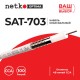 Кабель коаксиальный SAT-703 75 Ом (CCA оплетка 48 нитей CCA) белый (100м) Netko Optima CXC-9366.2X.0B (58029)