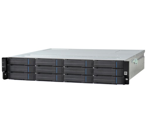 Платформа СХД Infortrend EonStor GS1012R2C0F0D-8U32 (12x3.5, 2U, Dual Redundant Controller incl: 4x4GB, 8x1Gb iSCSI, 2x Free host board slot, 2xSAS3 exp port, 2x(PSU 460W+FAN/SuperCap+Flash), Rackmount kit) (id 34328)