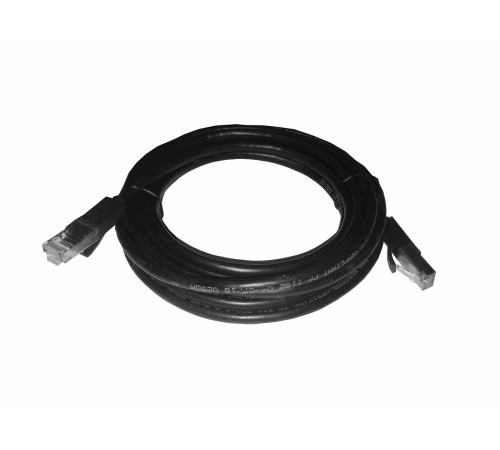 Патч-корд Netko FTP наружный 24AWG кат.5Е с заливными колпачками 5м черный 59317 (59317)