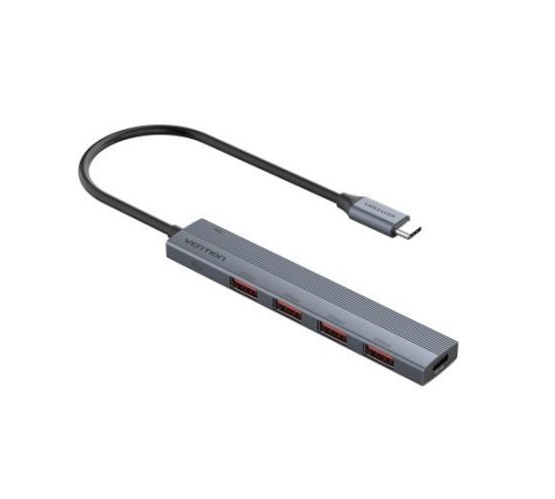 Концентратор Vention OTG USB 3.2 Gen 2 Type-C на 4 USB порта + USB-C PD Серый - 0.15м. Концентратор Vention OTG USB 3.2 Gen 2 Type-C на 4 USB порта + USB-C PD Серый - 0.15м.