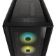 Корпус без блока питания/ Case Corsair iCUE 5000X RGB, Midi-Tower, TG, 3x120mm RGB, 2xUSB-A 3.2, 1xUSB 3.2 Type-C, E-ATX, ATX, mATX, mITX Black