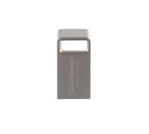 Флеш-накопитель/ Флеш-накопитель GoPower MINI 16GB USB2.0 металл серебряный (1/50/1000) Флеш-накопитель/ Флеш-накопитель GoPower MINI 16GB USB2.0 металл серебряный (1/50/1000)