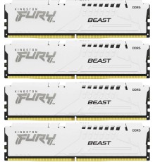 Память оперативная/ Kingston 64GB 6000MT/s DDR5 CL40 DIMM (Kit of 4) FURY Beast White XMP