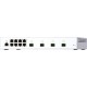 Коммутатор/ QNAP QSW-M408S 10 Gbps managed switch with 4 SFP + ports, 8 1 Gbps RJ-45 ports, bandwidth up to 96 Gbps, JumboFrame support.
